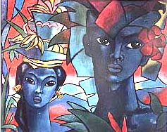 Schilderij Auke Sonnega. Verzameling M.Rogge